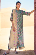 Cross Stitch | Eid Lawn 24 | CHARTREUSE GOLD - by - Libasekhas UK - Registered Vendor of : Cross Stitch - 100% Original Designer Dresss