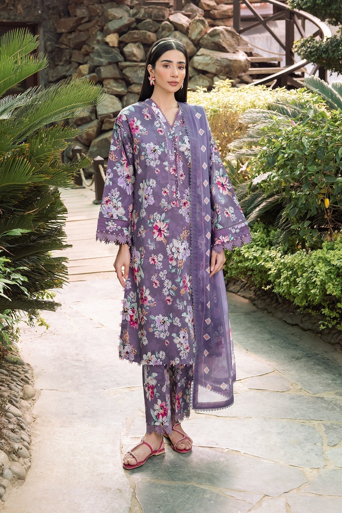 Alizeh | Sheen Lawn Prints 24 | INDIGO - by - Libasekhas UK - Registered Vendor of : Alizeh - 100% Original Designer Dresss
