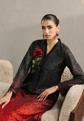 Zarqash | Silk Edit | ZQS 019 AMBER - by - Libasekhas UK - Registered Vendor of : Zarqash - 100% Original Designer Dresss