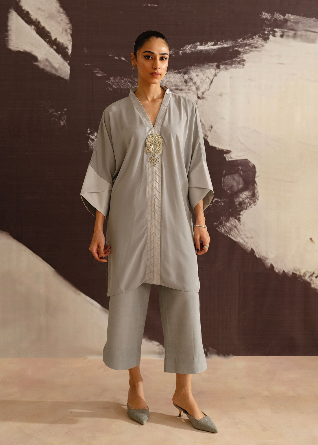 Mahgul | Eye of Cemal | Grey Jewel - by - Libasekhas UK - Registered Vendor of : Mahgul - 100% Original Designer Dresss