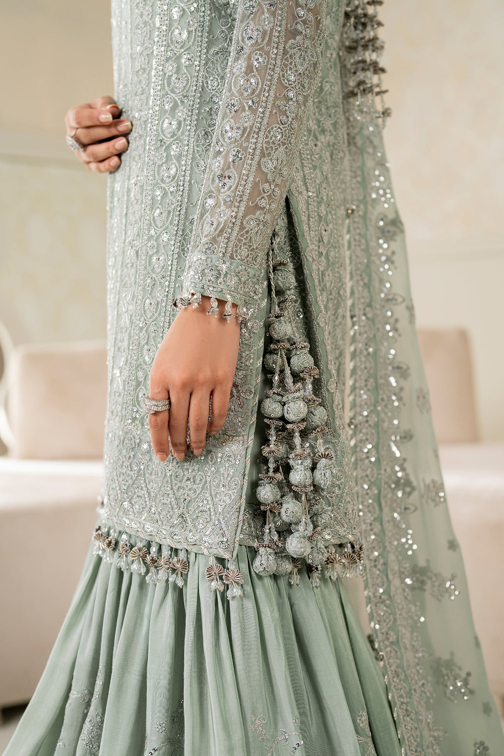Baroque | Formals Collection | EMBROIDERED CHIFFON UF-4160 - by Libasekhas UK - Registered Vendor of : Baroque - 100% Original Designer Dress