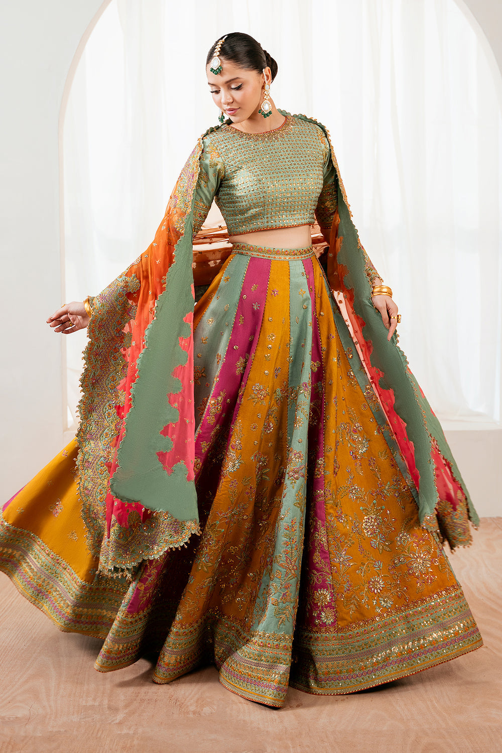 Baroque | Formals Collection | EMBROIDERED SILK UF-4036 - by Libasekhas UK - Registered Vendor of : Baroque - 100% Original Designer Dress