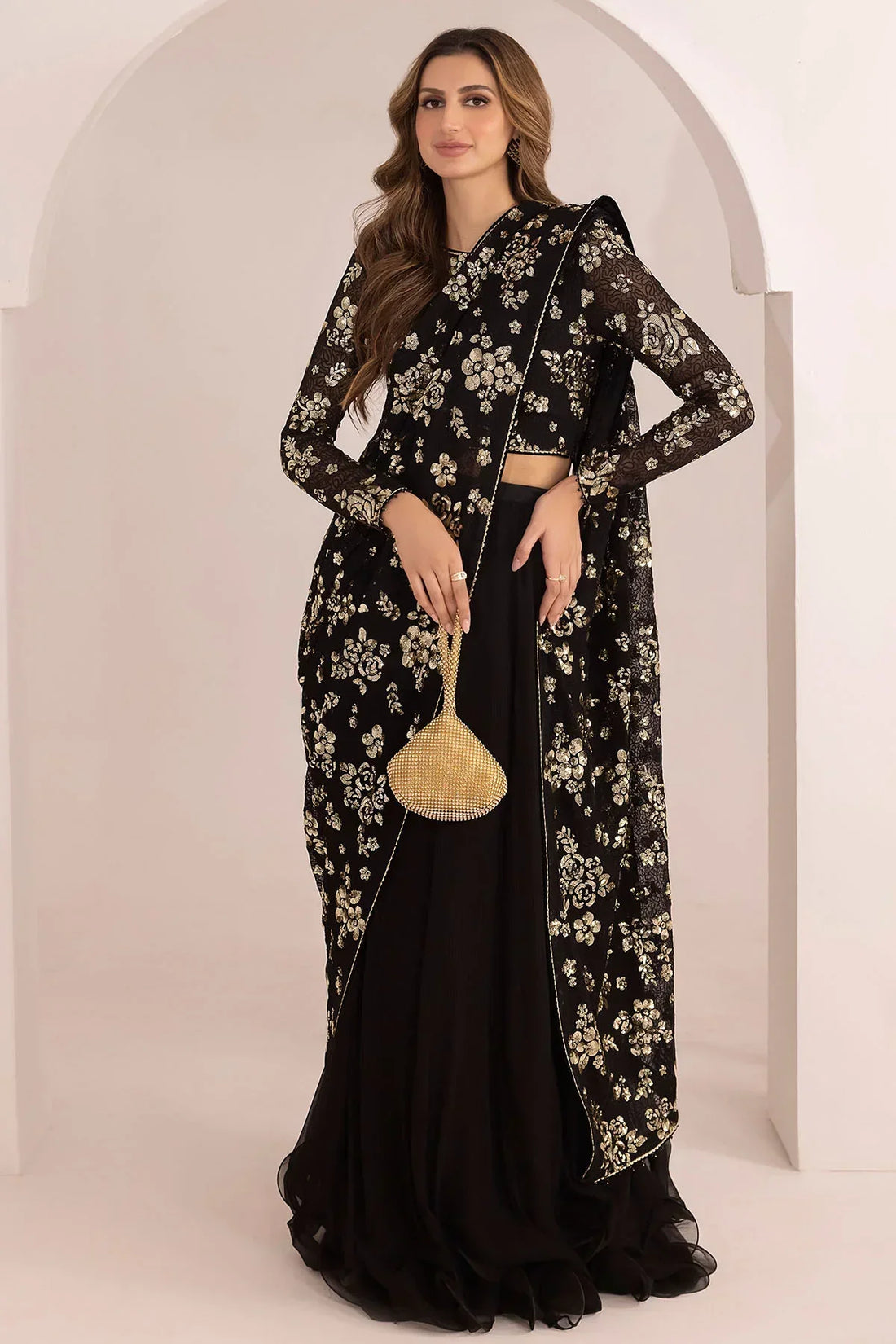 Jazmin | Formals Collection | EMBROIDERED CHIFFON UC-3021 - by - Libasekhas UK - Registered Vendor of : Jazmin - 100% Original Designer Dresss