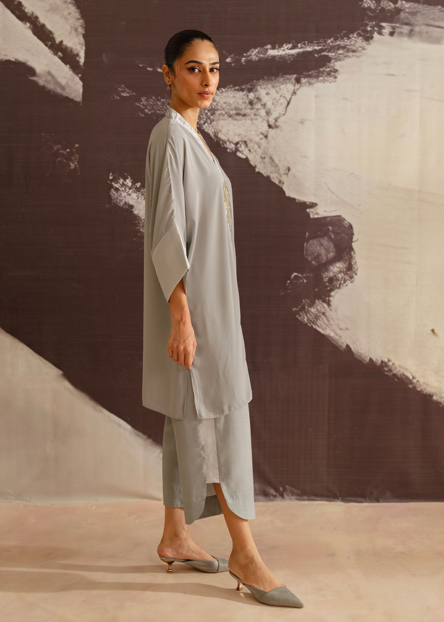 Mahgul | Eye of Cemal | Grey Jewel - by - Libasekhas UK - Registered Vendor of : Mahgul - 100% Original Designer Dresss