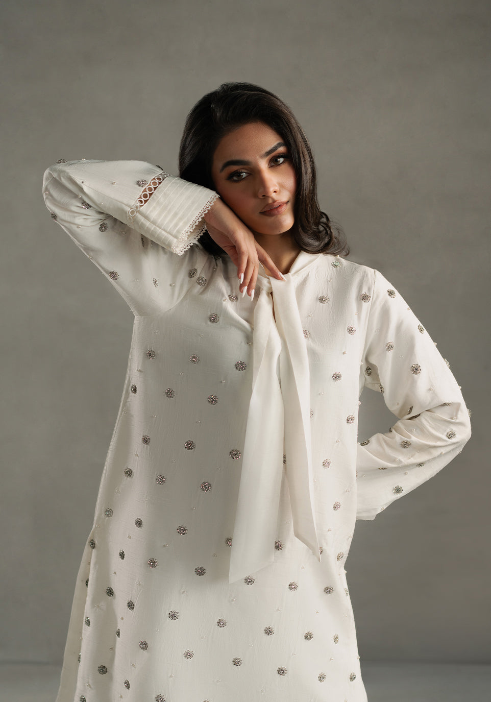 Zarqash | Silk Edit | ZQS 008 OPAL - by - Libasekhas UK - Registered Vendor of : Zarqash - 100% Original Designer Dresss