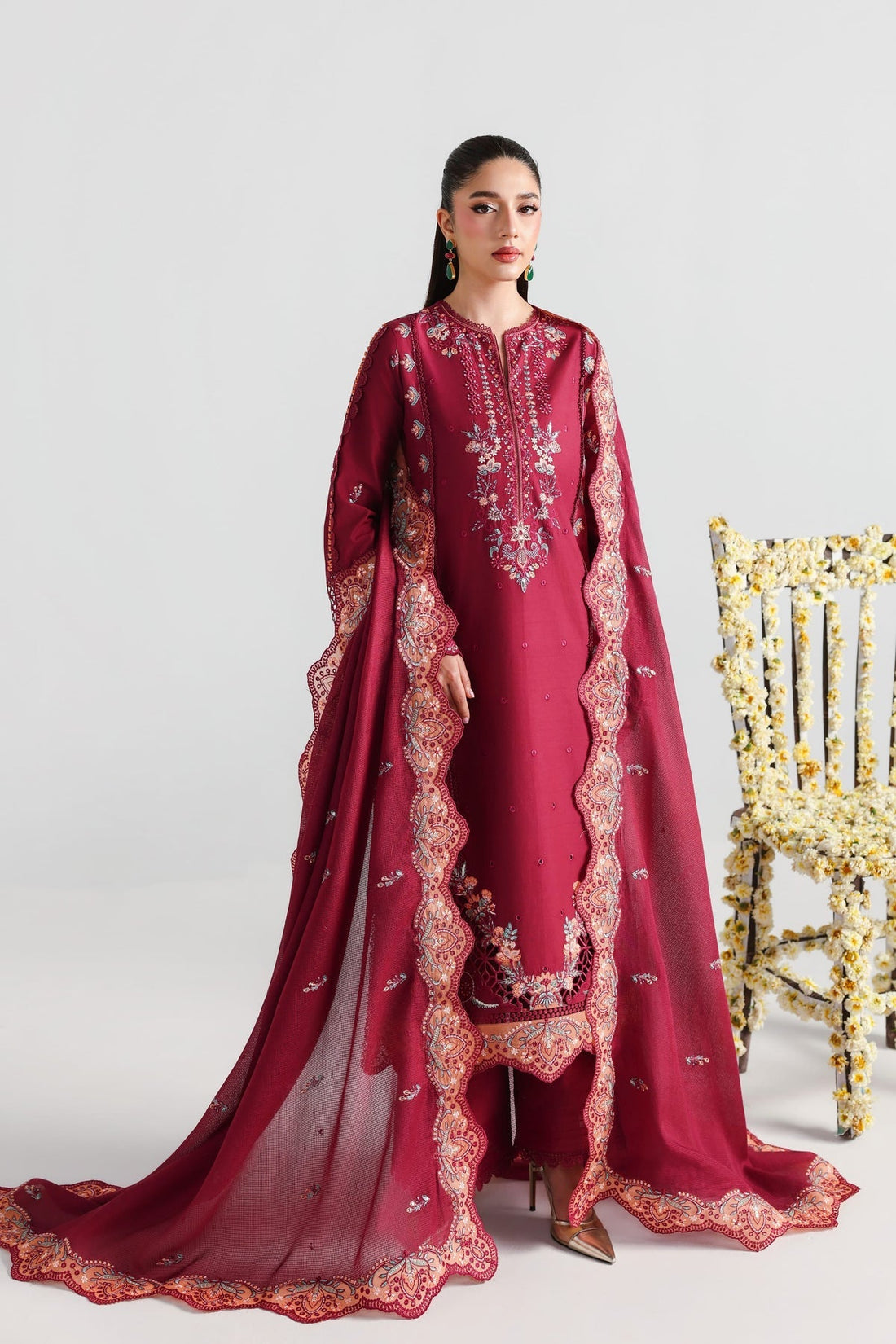 Akbar Aslam | Elan Luxury Lawn 26 | Mehrunissa - by Libasekhas UK - Registered Vendor of : Akbar Aslam - 100% Original Designer Dress