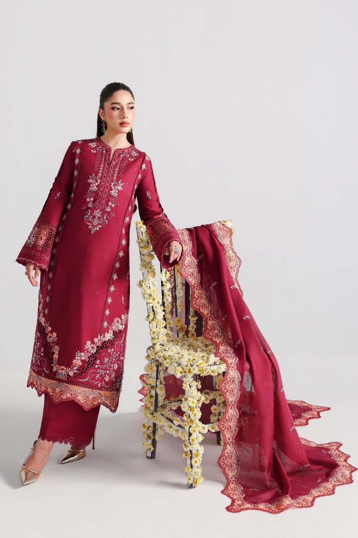 Akbar Aslam | Elan Luxury Lawn 26 | Mehrunissa - by Libasekhas UK - Registered Vendor of : Akbar Aslam - 100% Original Designer Dress