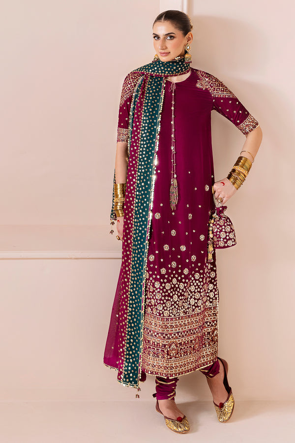 Jazmin | Chandni Velvet Formals 25 | Embroidered Velvet Formal CVF D-02 - by Libasekhas UK - Registered Vendor of : Jazmin - 100% Original Designer Dress