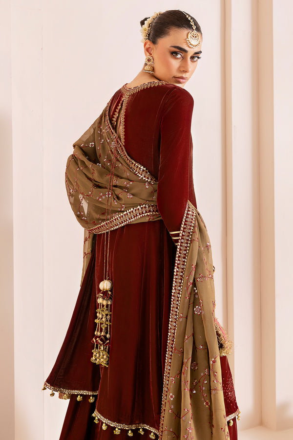 Jazmin | Chandni Velvet Formals 25 | Embroidered Velvet Formal CVF D-07 - by Libasekhas UK - Registered Vendor of : Jazmin - 100% Original Designer Dress