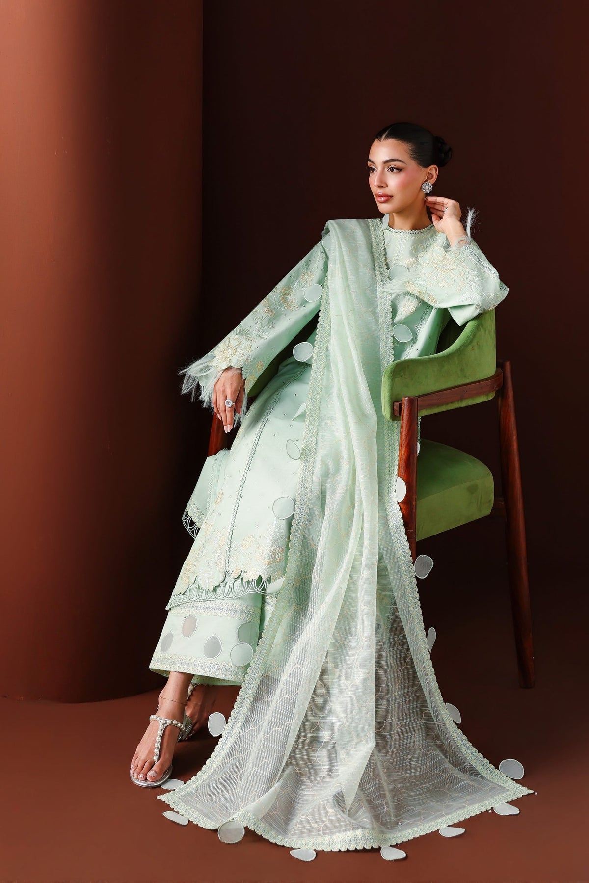 Akbar Aslam | Elan Luxury Lawn 26 | Qamari - by Libasekhas UK - Registered Vendor of : Akbar Aslam - 100% Original Designer Dress