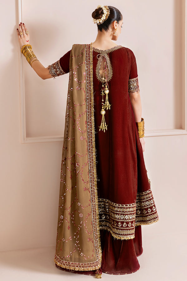 Jazmin | Chandni Velvet Formals 25 | Embroidered Velvet Formal CVF D-13 - by Libasekhas UK - Registered Vendor of : Jazmin - 100% Original Designer Dress