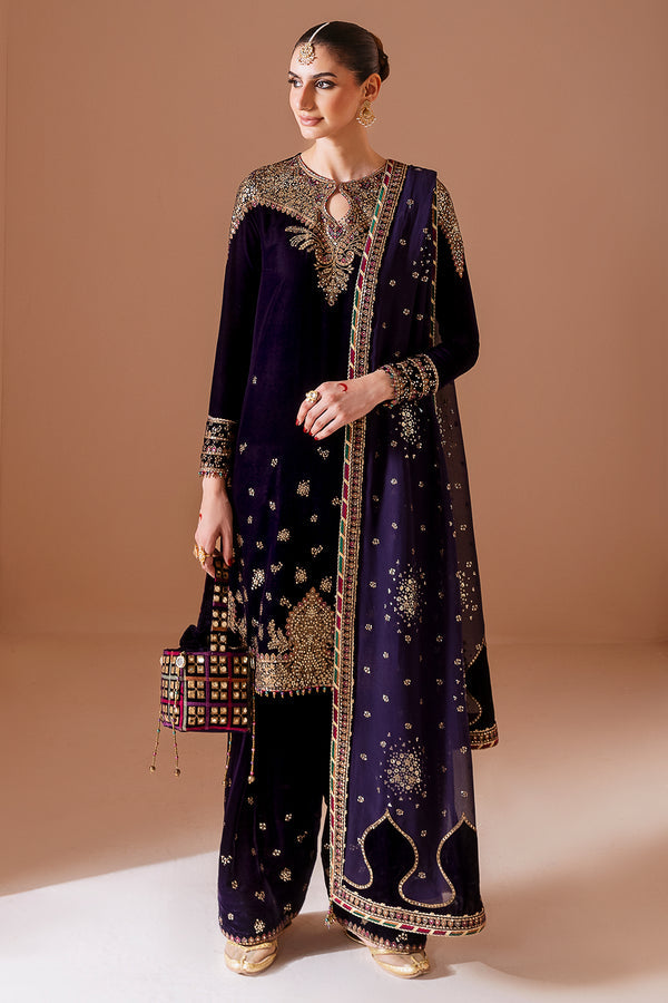 Jazmin | Chandni Velvet Formals 25 | Embroidered Velvet Formal CVF D-08 - by Libasekhas UK - Registered Vendor of : Jazmin - 100% Original Designer Dress