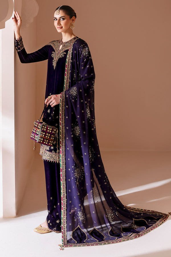Jazmin | Chandni Velvet Formals 25 | Embroidered Velvet Formal CVF D-08 - by Libasekhas UK - Registered Vendor of : Jazmin - 100% Original Designer Dress