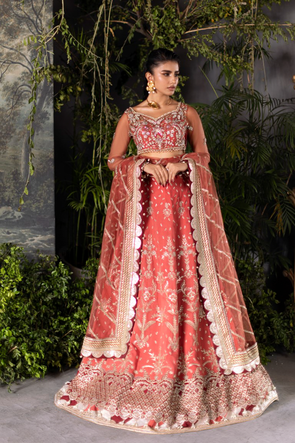Saad Shaikh | Flurie Vol 3 | Ember Rose - by Libasekhas UK - Registered Vendor of : Saad Shaikh - 100% Original Designer Dress