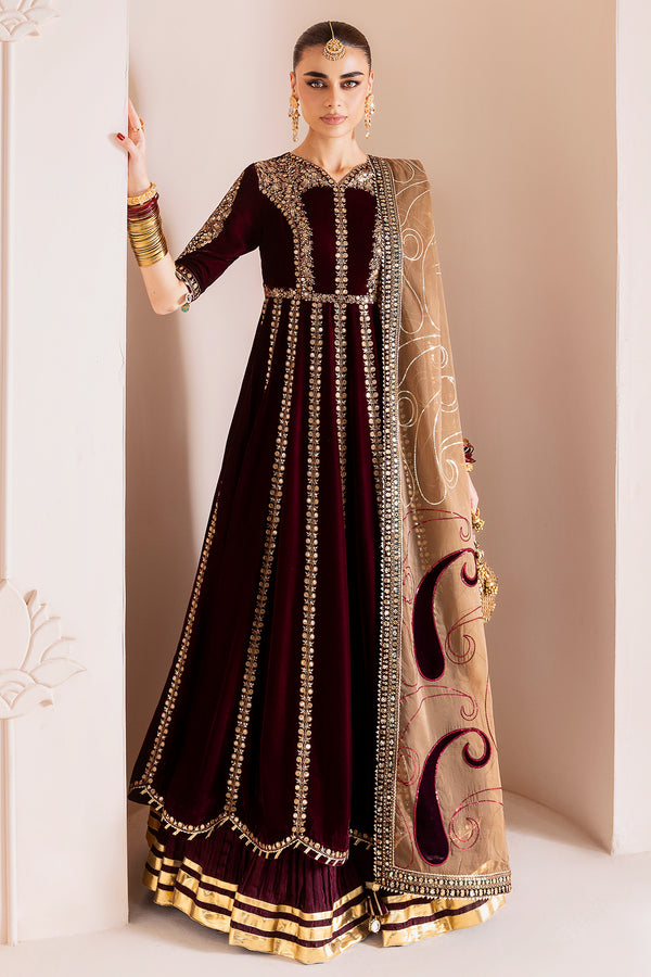 Jazmin | Chandni Velvet Formals 25 | Embroidered Velvet Formal CVF D-12 - by Libasekhas UK - Registered Vendor of : Jazmin - 100% Original Designer Dress