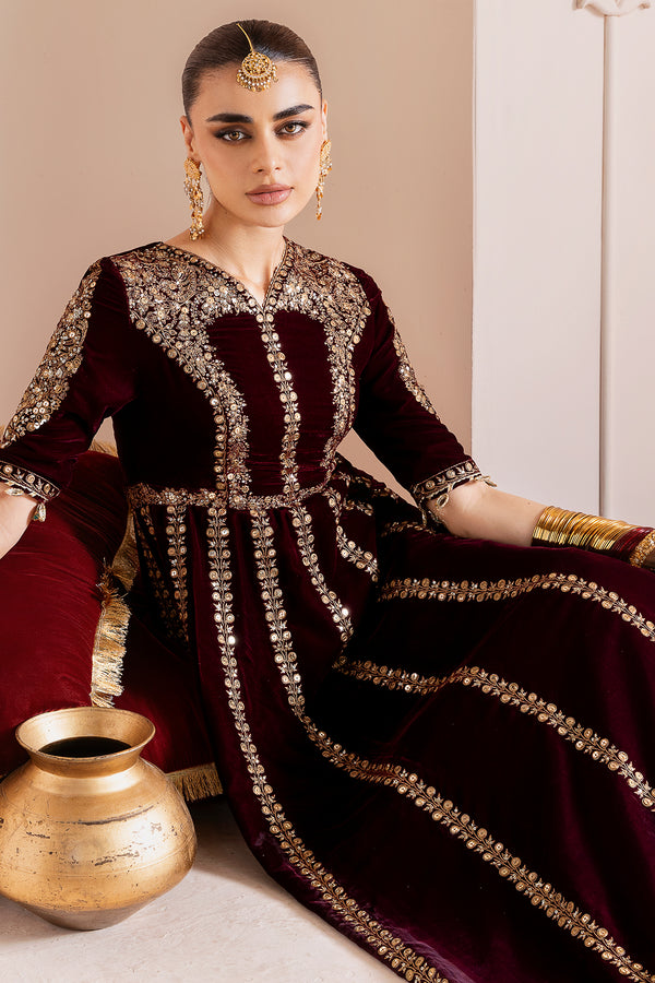 Jazmin | Chandni Velvet Formals 25 | Embroidered Velvet Formal CVF D-12 - by Libasekhas UK - Registered Vendor of : Jazmin - 100% Original Designer Dress