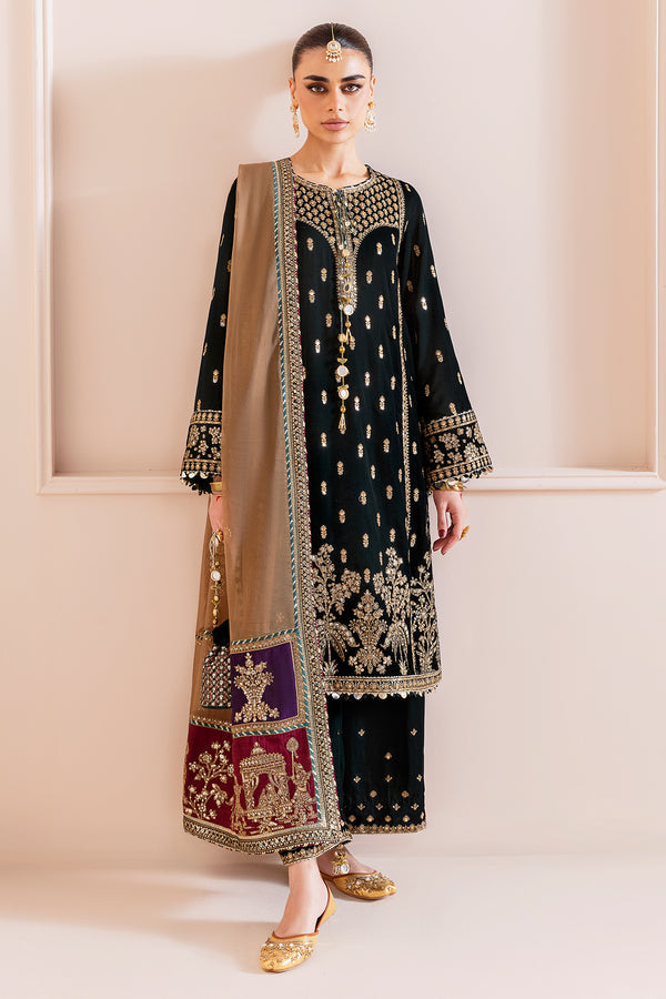 Jazmin | Chandni Velvet Formals 25 | Embroidered Velvet Formal CVF D-01 - by Libasekhas UK - Registered Vendor of : Jazmin - 100% Original Designer Dress