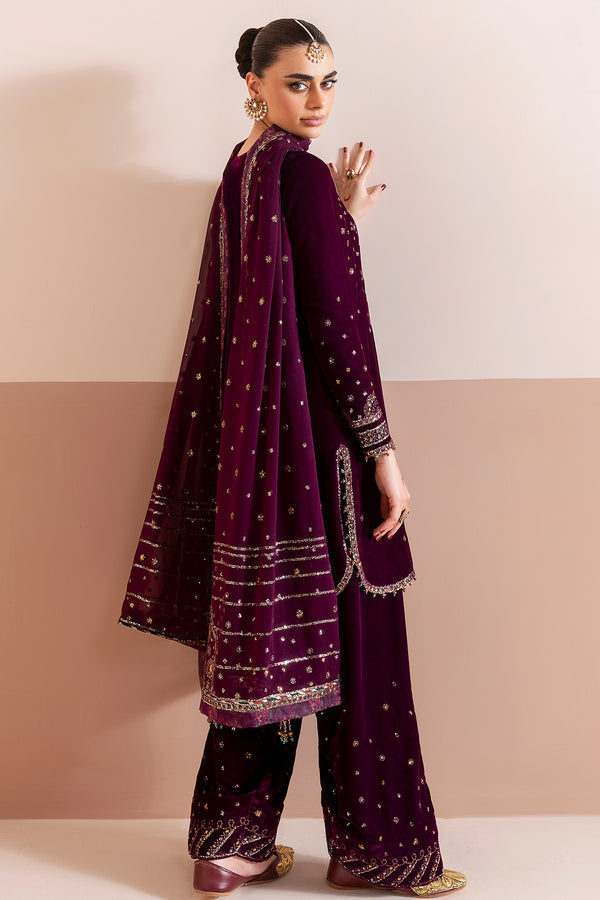 Jazmin | Chandni Velvet Formals 25 | Embroidered Velvet Formal CVF D-05 - by Libasekhas UK - Registered Vendor of : Jazmin - 100% Original Designer Dress