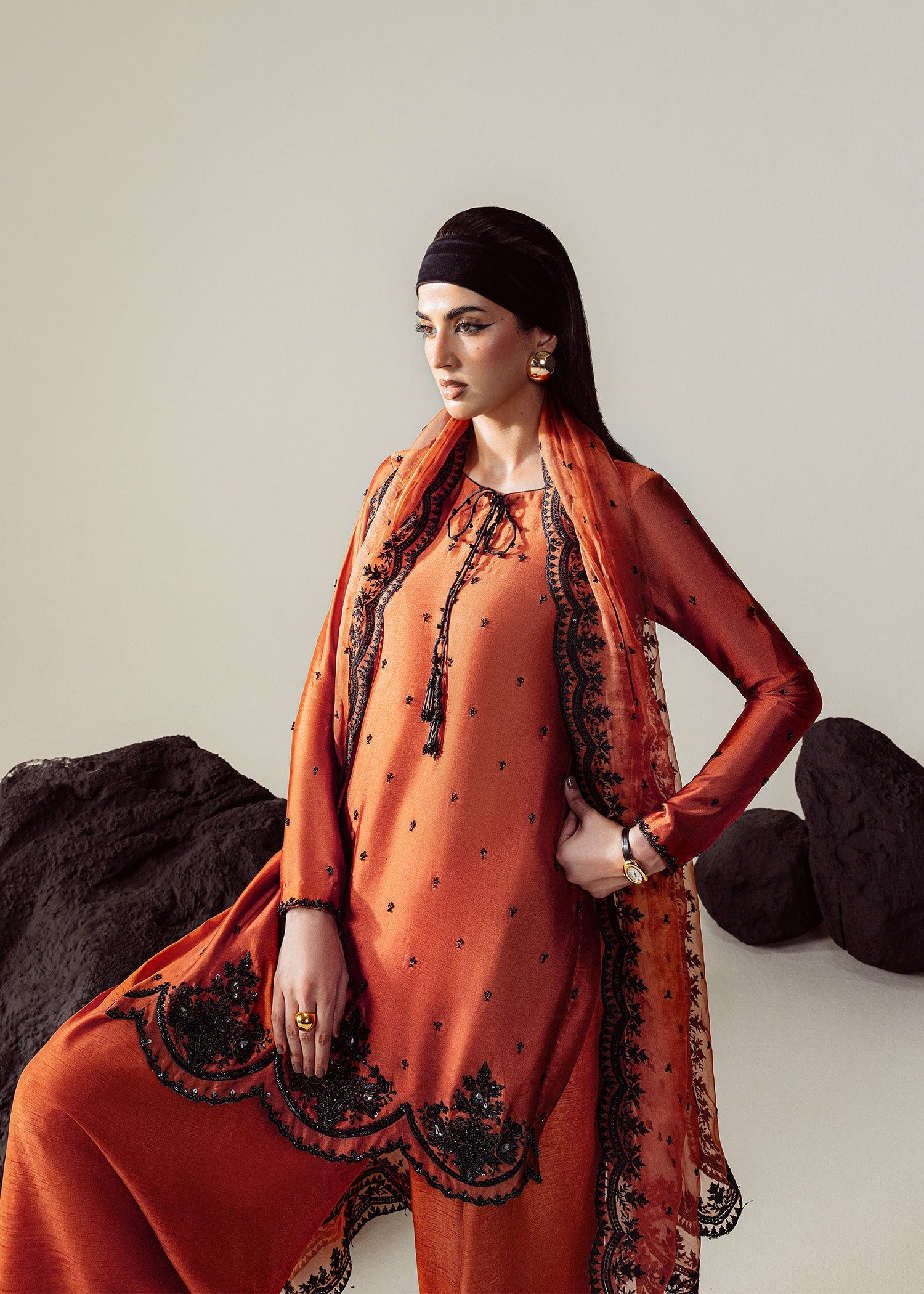 Mahum Asad | The Sirens | Amber - by Libasekhas UK - Registered Vendor of : Mahum Asad - 100% Original Designer Dress