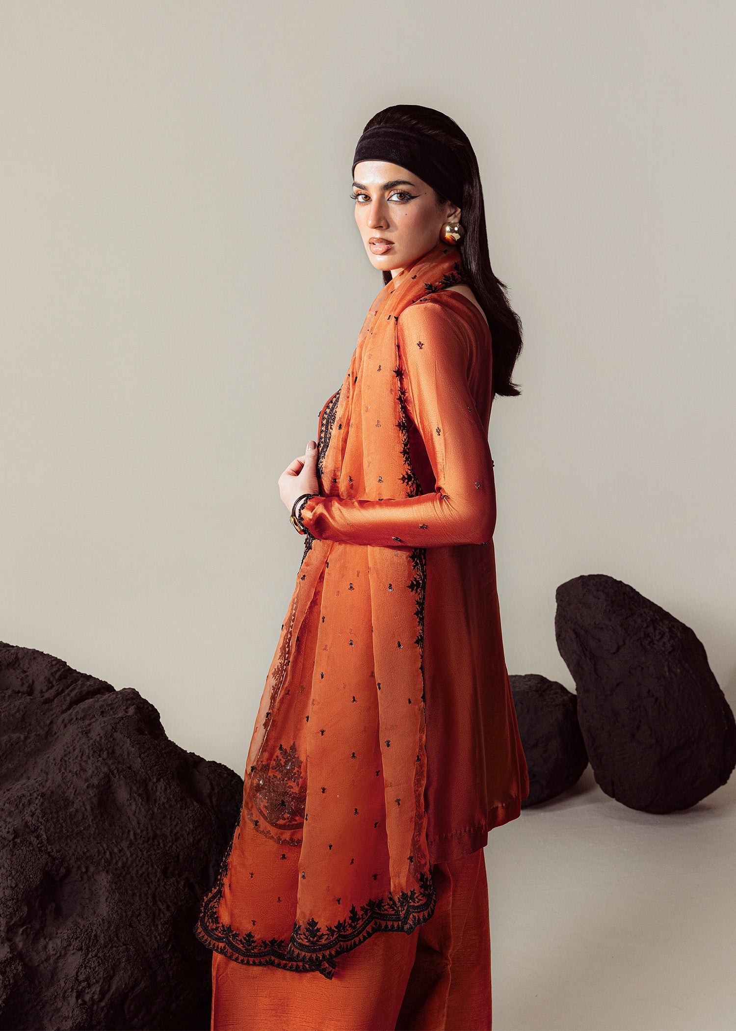 Mahum Asad | The Sirens | Amber - by Libasekhas UK - Registered Vendor of : Mahum Asad - 100% Original Designer Dress