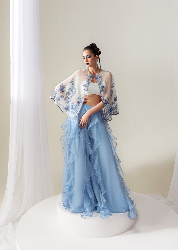 Mahum Asad | The Sirens | Sky Whispers - by Libasekhas UK - Registered Vendor of : Mahum Asad - 100% Original Designer Dress