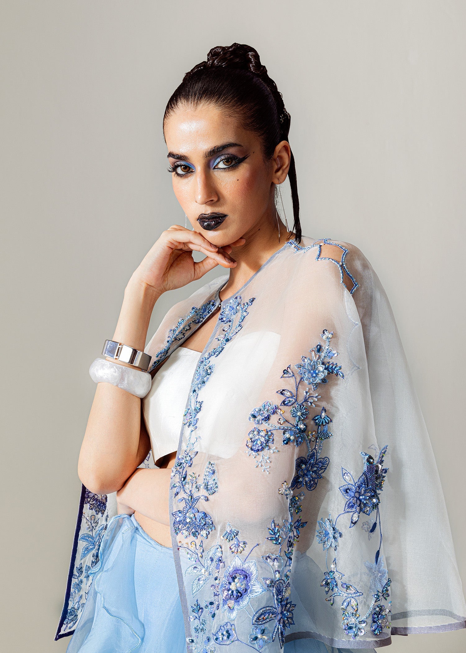 Mahum Asad | The Sirens | Sky Whispers - by Libasekhas UK - Registered Vendor of : Mahum Asad - 100% Original Designer Dress