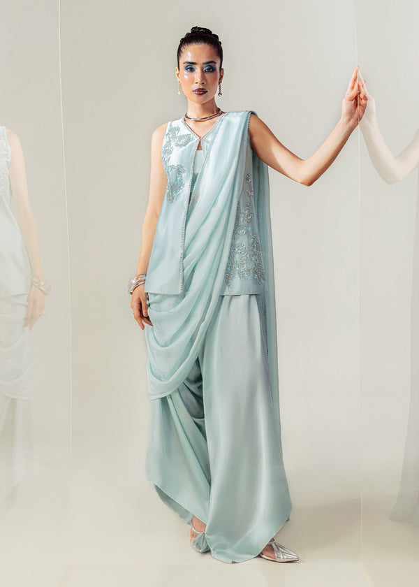Mahum Asad | The Sirens | Silken Frost - by Libasekhas UK - Registered Vendor of : Mahum Asad - 100% Original Designer Dress