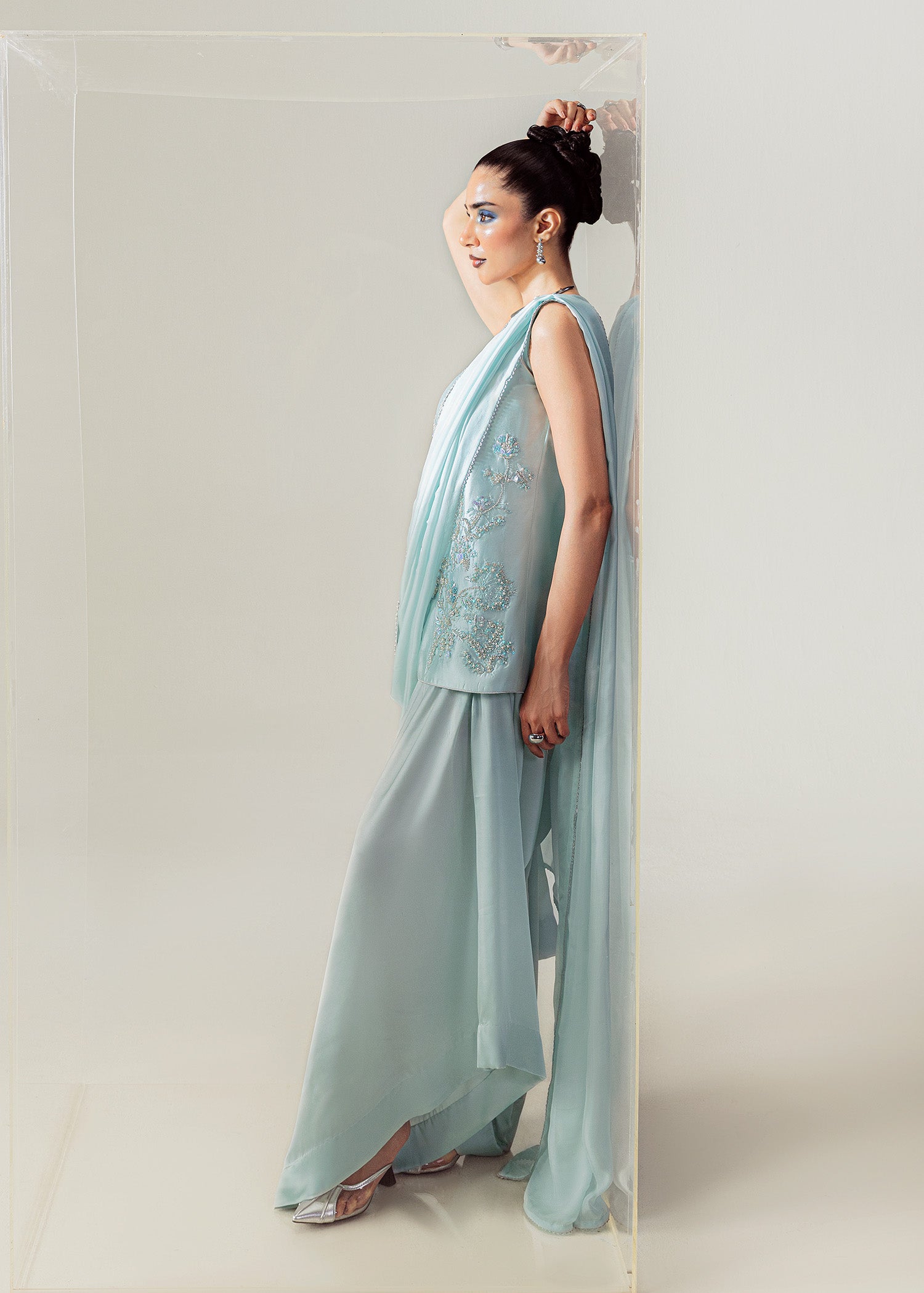 Mahum Asad | The Sirens | Silken Frost - by Libasekhas UK - Registered Vendor of : Mahum Asad - 100% Original Designer Dress