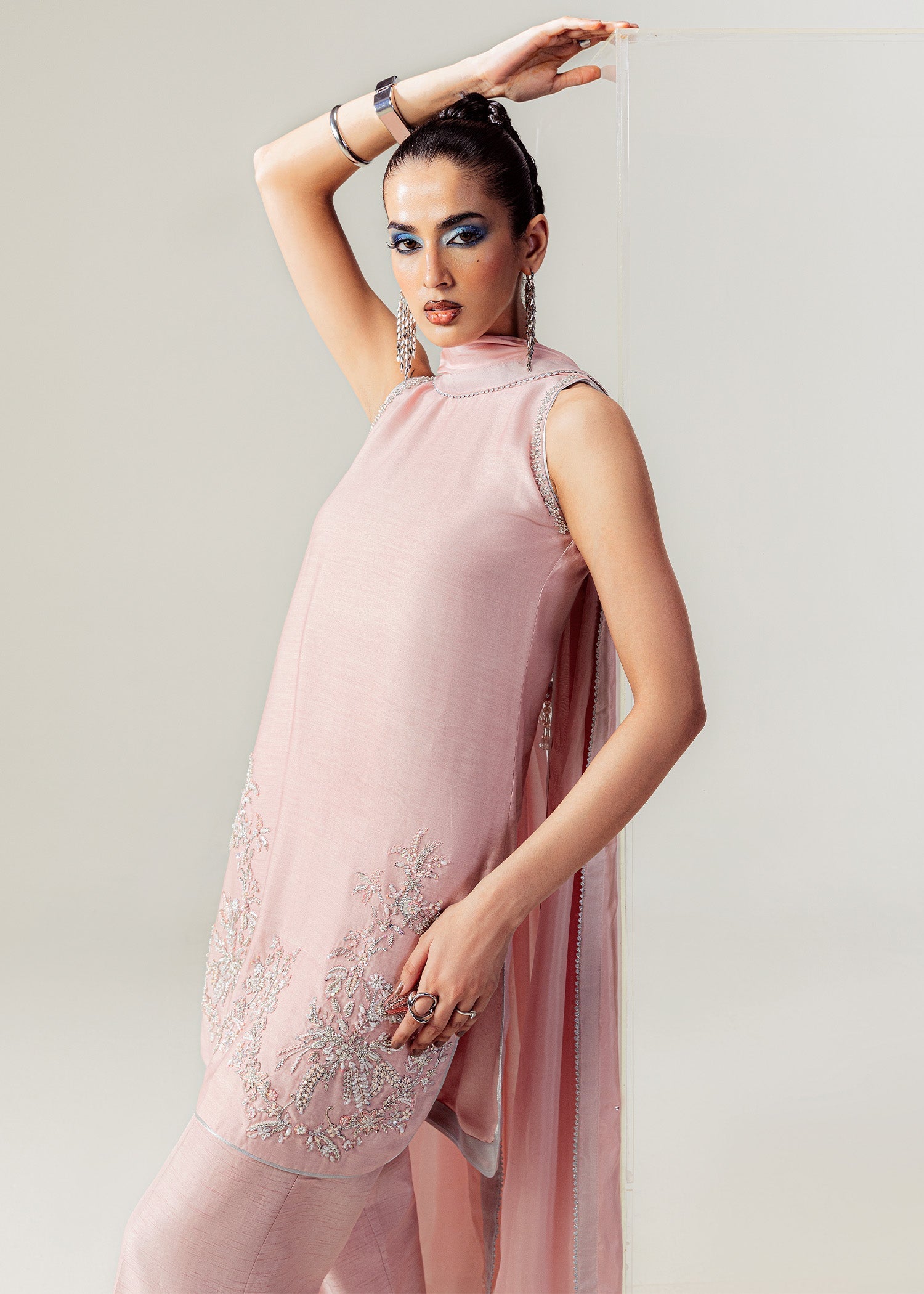 Mahum Asad | The Sirens | Blushed Halo - by Libasekhas UK - Registered Vendor of : Mahum Asad - 100% Original Designer Dress