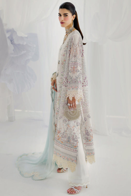 Qalamkar | Luxe Silk 25 | LK-06 NELE - by Libasekhas UK - Registered Vendor of : Qalamkar - 100% Original Designer Dress