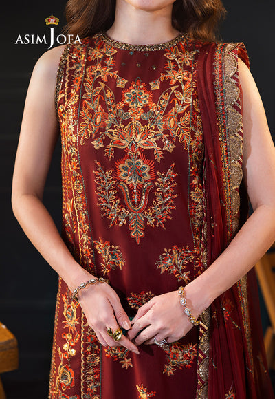 Asim Jofa | Lumiere Formals | AJLFC-05 EMBROIDERED SLUB LAWN - by Libasekhas UK - Registered Vendor of : Asim Jofa - 100% Original Designer Dress