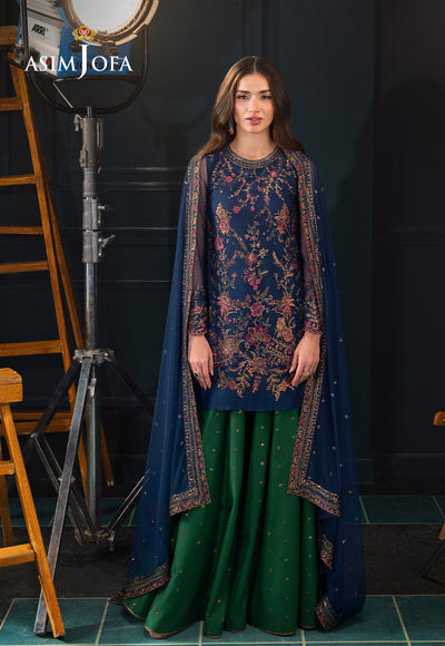Asim Jofa | Lumiere Formals | AJLFC-07 EMBROIDERED NET - by Libasekhas UK - Registered Vendor of : Asim Jofa - 100% Original Designer Dress