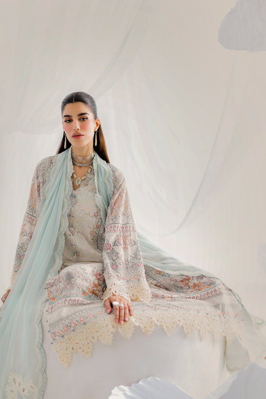 Qalamkar | Luxe Silk 25 | LK-06 NELE - by Libasekhas UK - Registered Vendor of : Qalamkar - 100% Original Designer Dress