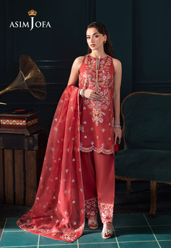 Asim Jofa | Lumiere Formals | AJLFC-06 EMBROIDERED ORGANZA - by Libasekhas UK - Registered Vendor of : Asim Jofa - 100% Original Designer Dress