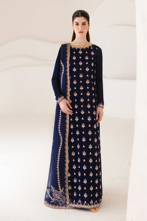 Emaan Adeel  | Velvet Affair | Blue Trouser & Shirt -ESMERAY