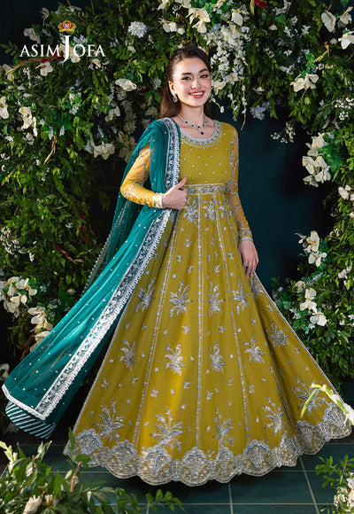 Asim Jofa | Lumiere Formals | AJLFC-10 EMBROIDERED NET - by Libasekhas UK - Registered Vendor of : Asim Jofa - 100% Original Designer Dress