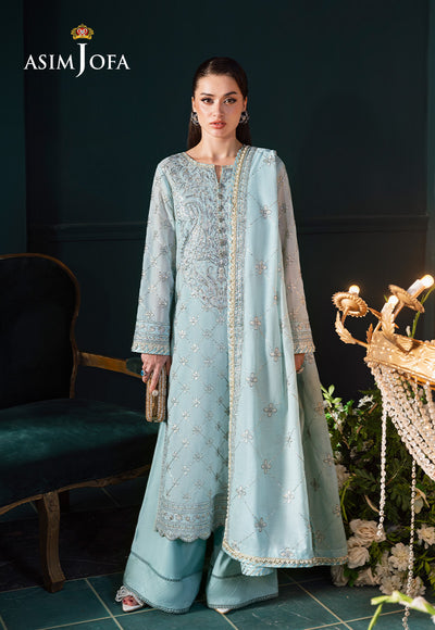 Asim Jofa | Lumiere Formals | AJLFC-01 EMBROIDERED PAPER COTTON - by Libasekhas UK - Registered Vendor of : Asim Jofa - 100% Original Designer Dress