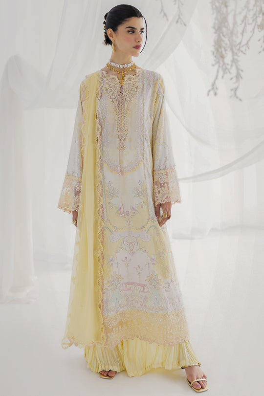 Qalamkar | Luxe Silk 25 | LK-03 LENI - by Libasekhas UK - Registered Vendor of : Qalamkar - 100% Original Designer Dress