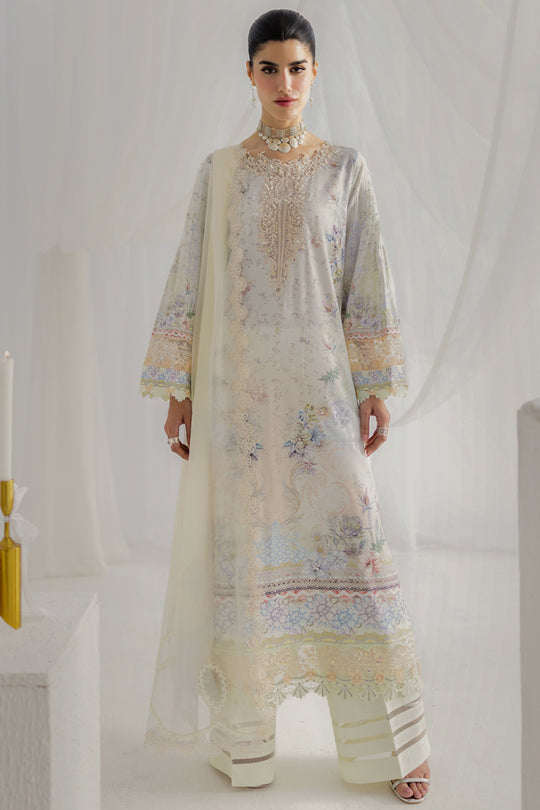 Qalamkar | Luxe Silk 25 | LK-02 ROISIN - by Libasekhas UK - Registered Vendor of : Qalamkar - 100% Original Designer Dress