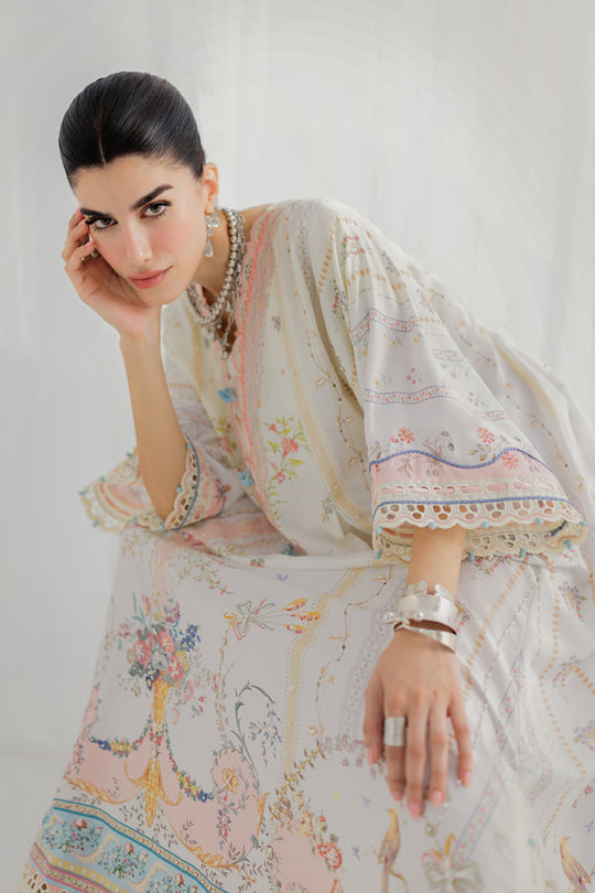 Qalamkar | Luxe Silk 25 | LK-08 BIANCA - by Libasekhas UK - Registered Vendor of : Qalamkar - 100% Original Designer Dress