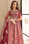 Farasha | Lu Zella Premium Formals 25 | Carmine Allure - by Libasekhas UK - Registered Vendor of : Farasha - 100% Original Designer Dress
