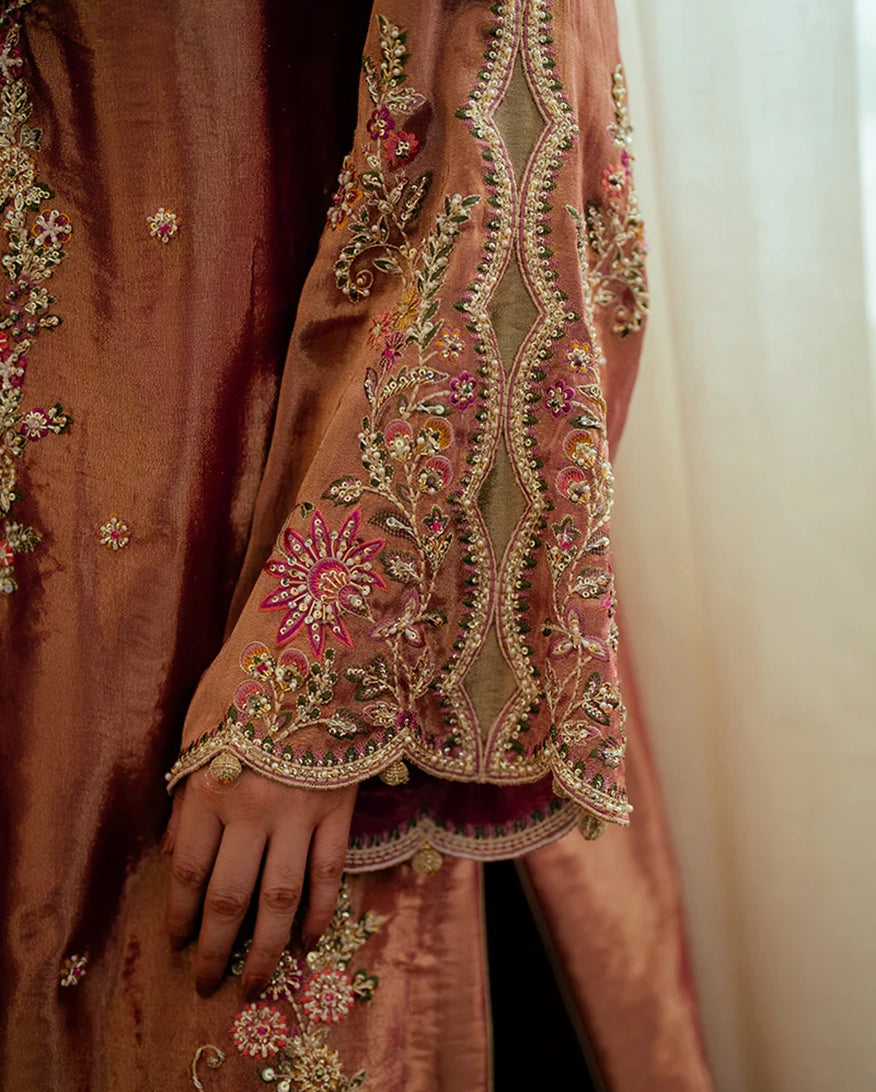 Mushq | Sunehri Lama Silk | Seema - by Libasekhas UK - Registered Vendor of : Mushq - 100% Original Designer Dress