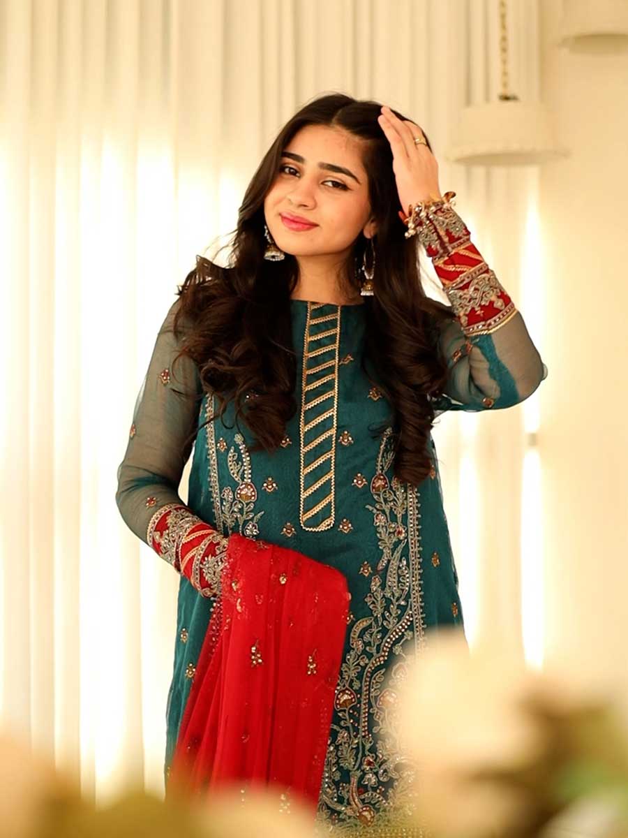 Salitex | Signature Festive Chiffon | SUNW6JI021UT - by - Libasekhas UK - Registered Vendor of : Salitex - 100% Original Designer Dresss