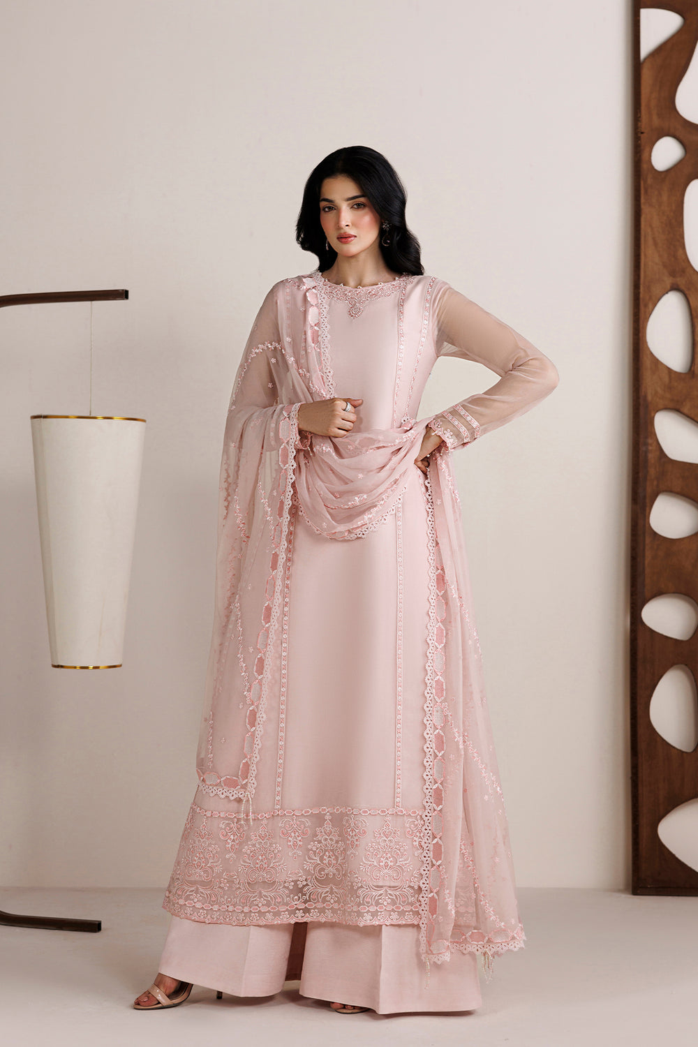 Farasha | Chiffon Essentials 26 | Blush Lily - by Libasekhas UK - Registered Vendor of : Farasha - 100% Original Designer Dress