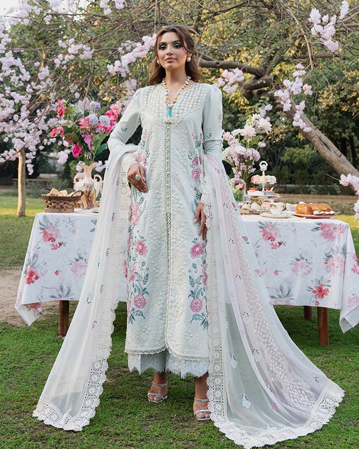 Zevk | Flora Festive Lawn | JASMINE - by - Libasekhas UK - Registered Vendor of : Zevk - 100% Original Designer Dresss