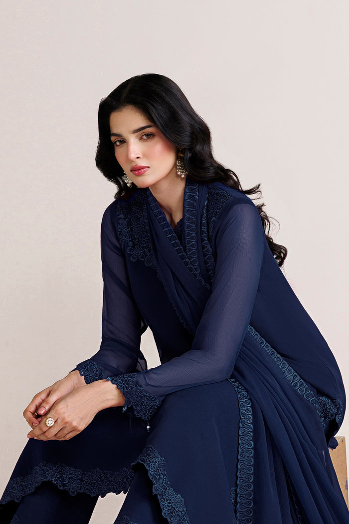 Farasha | Chiffon Essentials 26 | Sapphire Muse - by Libasekhas UK - Registered Vendor of : Farasha - 100% Original Designer Dress