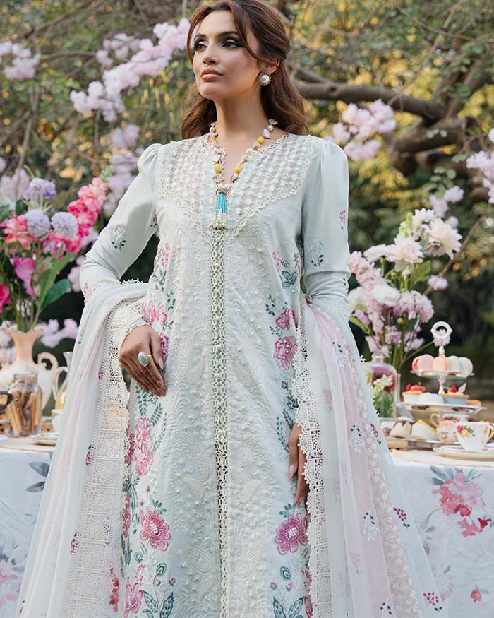 Zevk | Flora Festive Lawn | JASMINE - by - Libasekhas UK - Registered Vendor of : Zevk - 100% Original Designer Dresss
