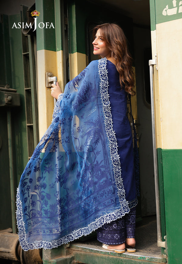 Asim Jofa | Summer Rhapsody | AJUBU-02 Embroidered Jacquard - by Libasekhas UK - Registered Vendor of : Asim Jofa - 100% Original Designer Dress