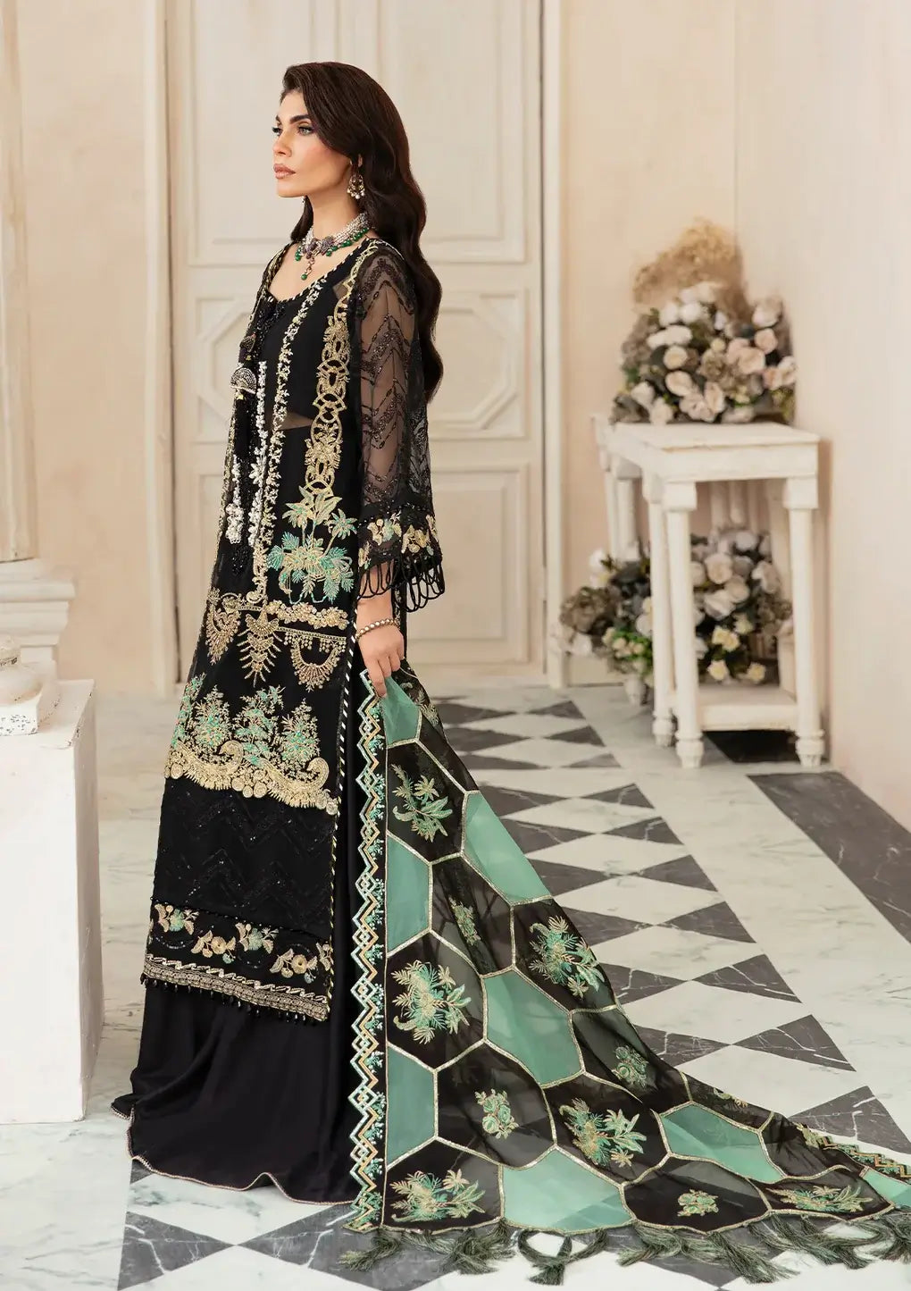 Elaf Premium | Celebrations 23 | ECH-08 ZARTAAJ - by - Libasekhas UK - Registered Vendor of : Elaf Premium - 100% Original Designer Dresss