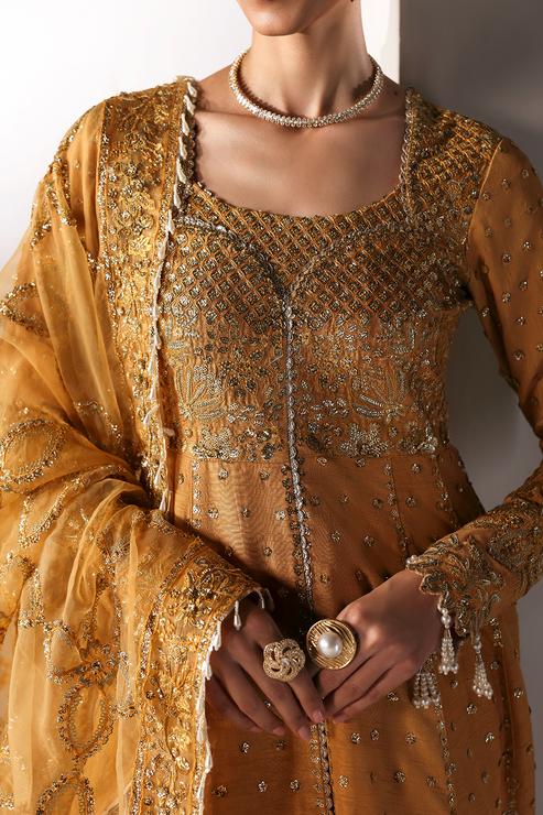 Emaan Adeel | Serein Luxe Silk | GOLDEN HOUR - by Libasekhas UK - Registered Vendor of : Emaan Adeel - 100% Original Designer Dress
